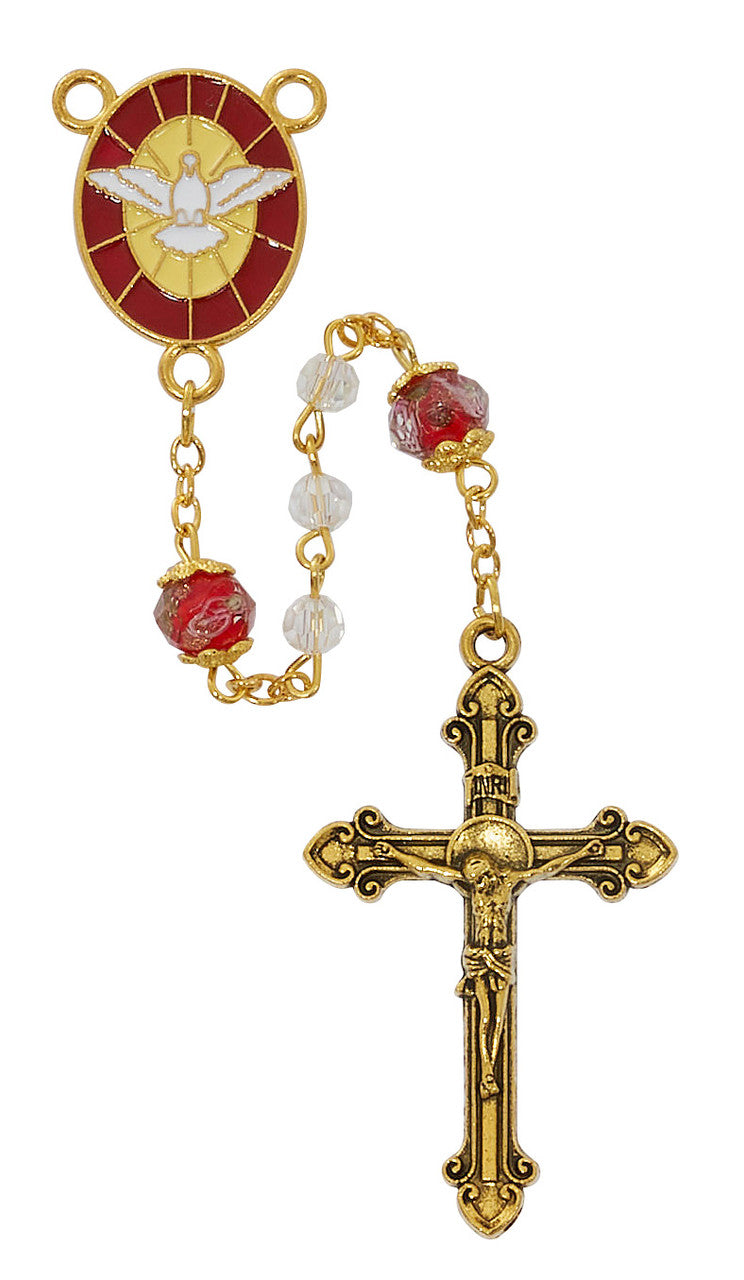 Gold Crystal Confirmation Rosary