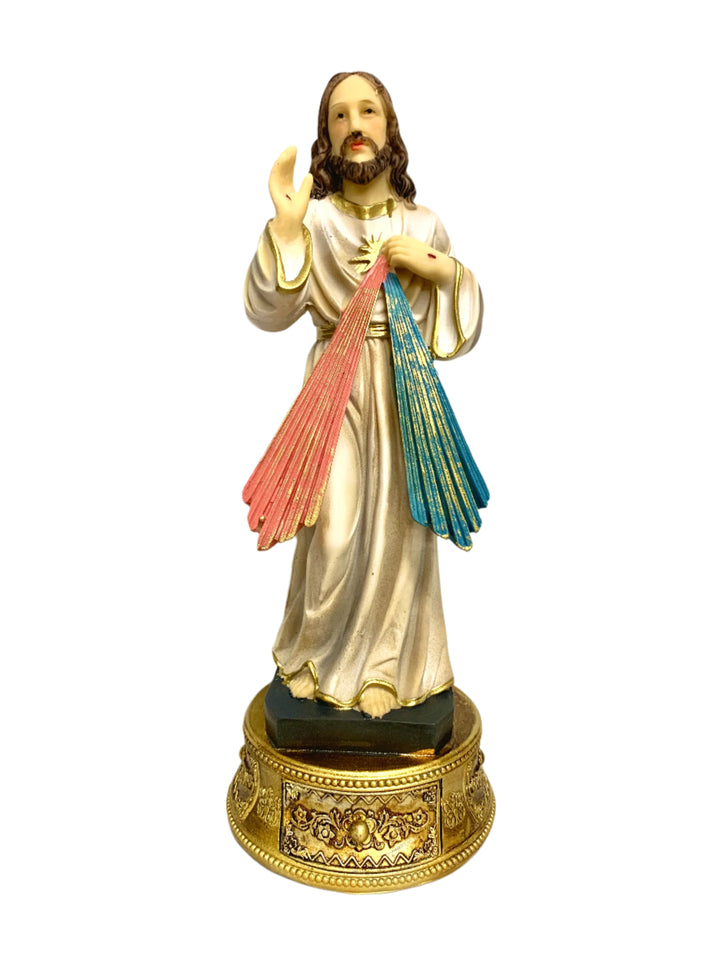 9" Divine Mercy Statue with Rosary Drawer