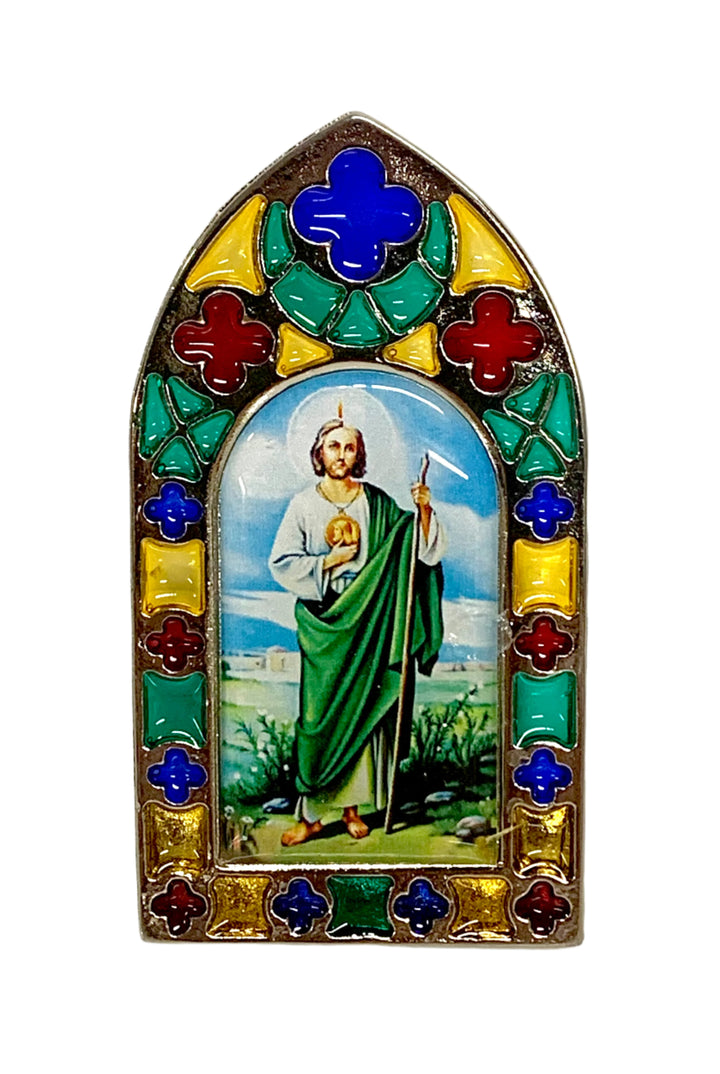 3" St. Jude Stain Glass Plaque