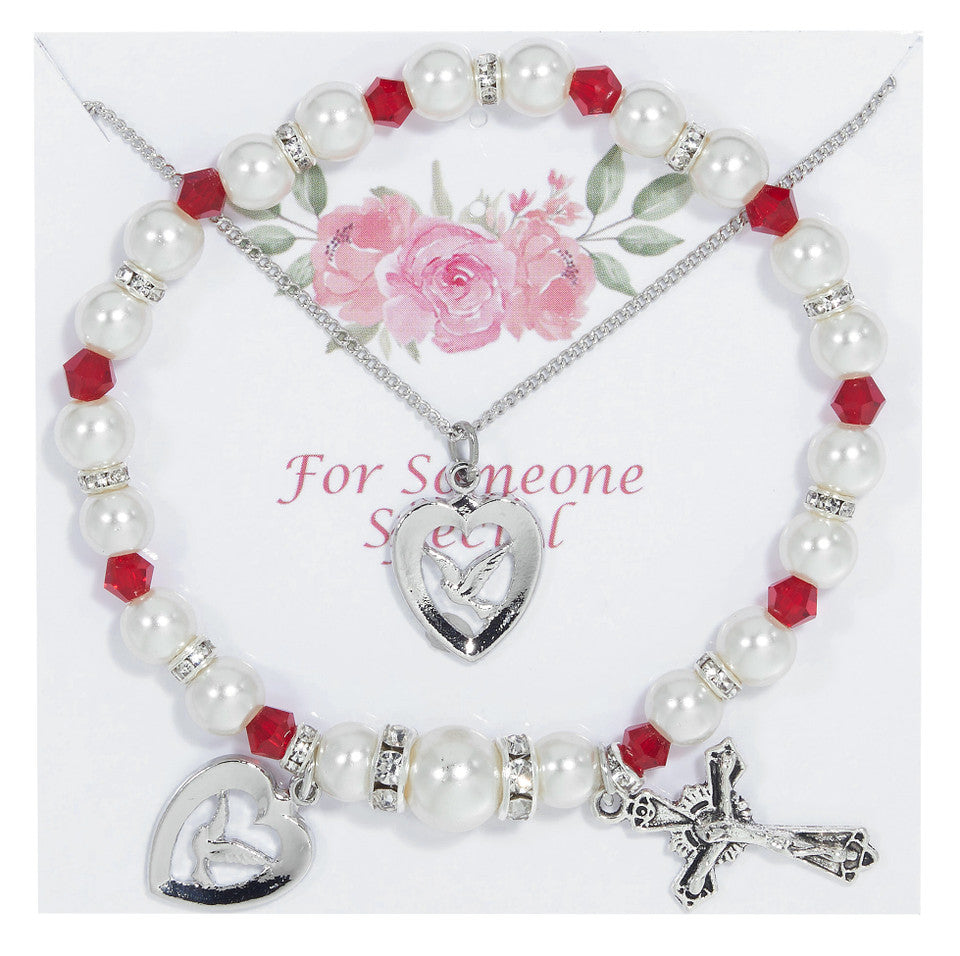 Holy Spirit Necklace and Bracelet