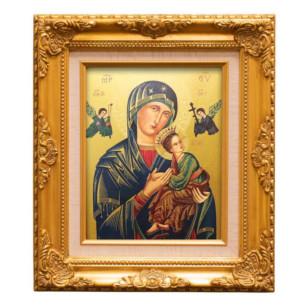Our Lady of Perpetual Help Gold Framed Art Print