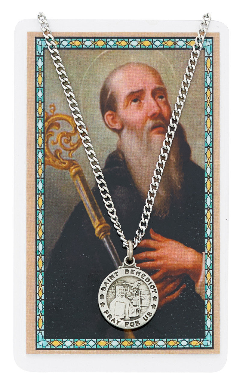 St. Benedict Medal and Prayer Card Set