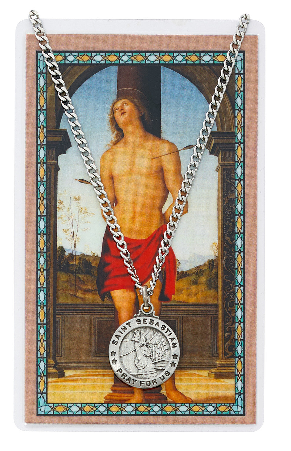 St. Sebastian Medal and Prayer Card Set