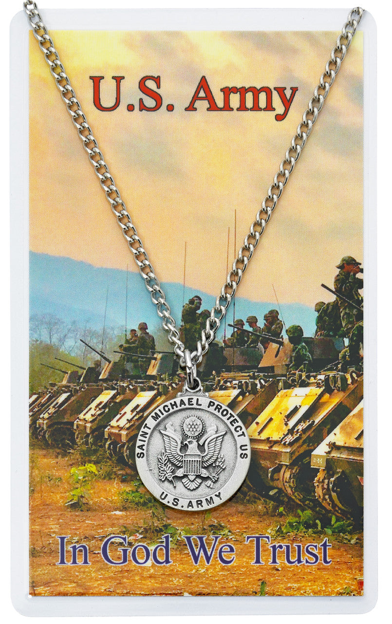 Army Medal and Prayer Card