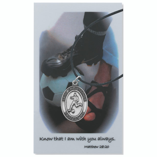 Boys Soccer Medal and Prayer Card
