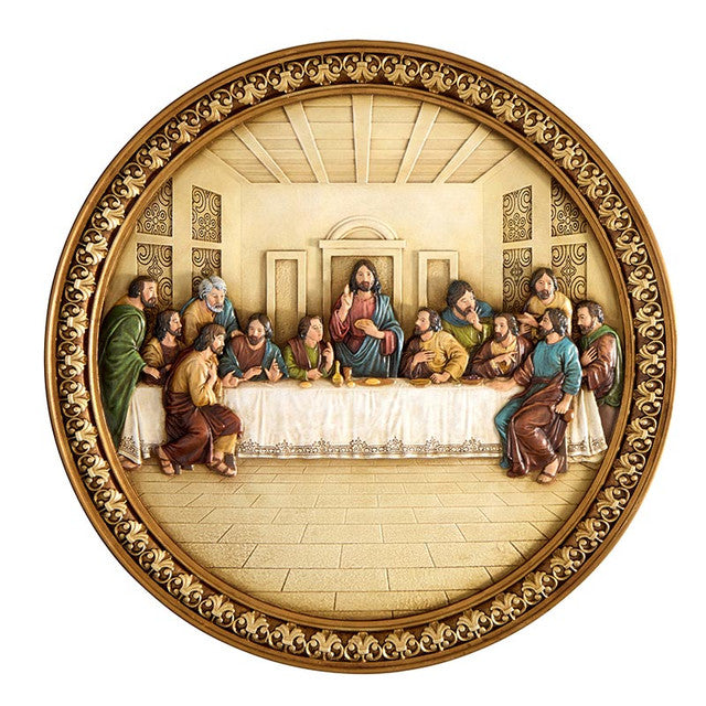 10" Last Supper Round Wall Plaque