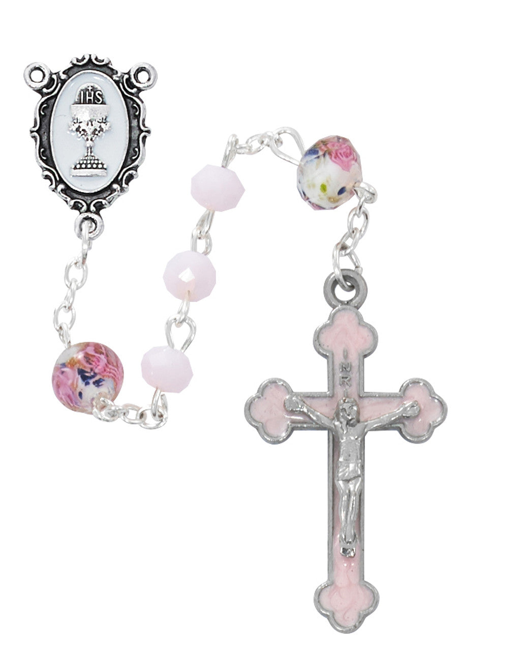 Pink Matt Communion Rosary