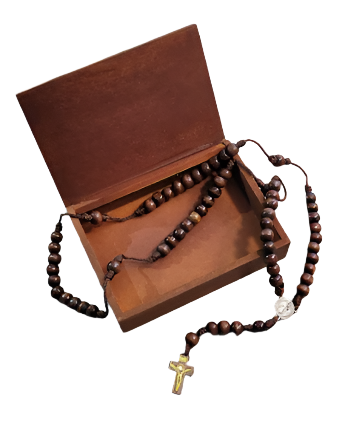 4" Saint Rosary Box with Rosary