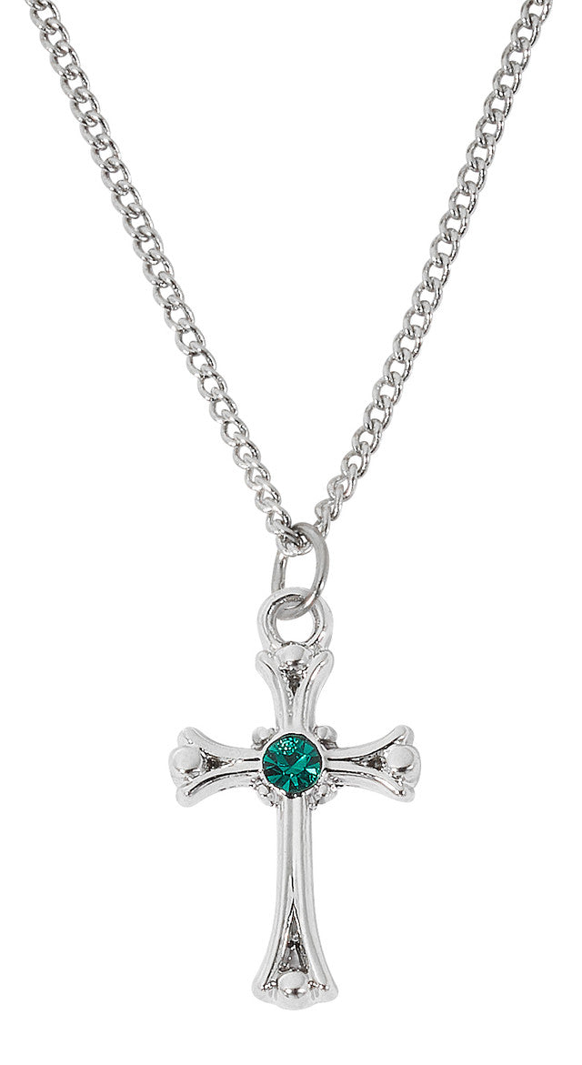 Emerald Cross Necklace