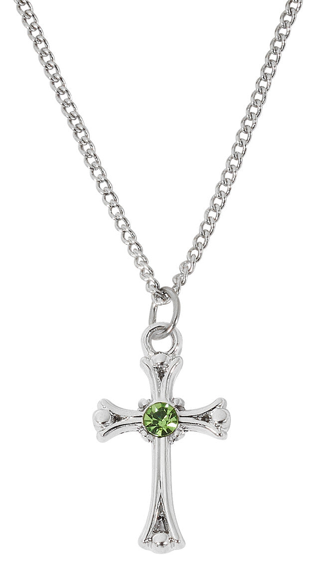 Peridot Cross Necklace