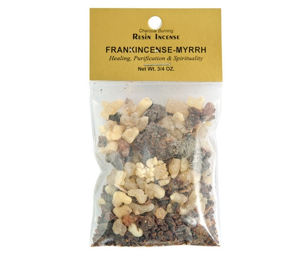 Frankincense & Myrrh Resin Incense - 3/4oz Pack