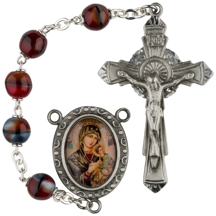 Red Our Lady of Perpetual Help Rosary