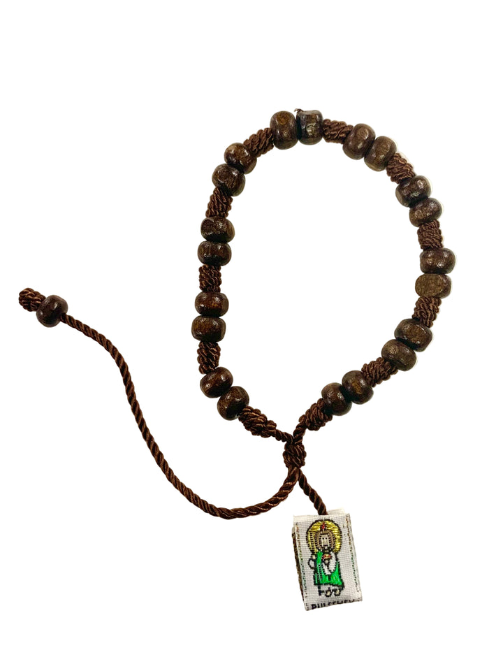 Adjustable Corded St. Jude & Our Lady of Guadalupe Scapular Bracelet