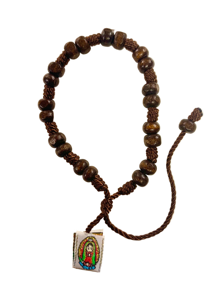 Adjustable Corded St. Jude & Our Lady of Guadalupe Scapular Bracelet