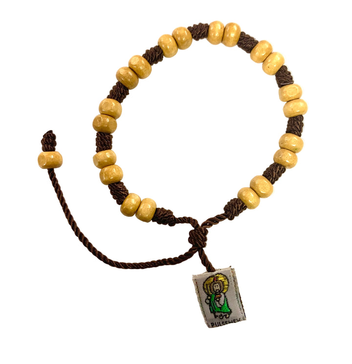 Adjustable Corded St. Jude & Our Lady of Guadalupe Scapular Bracelet