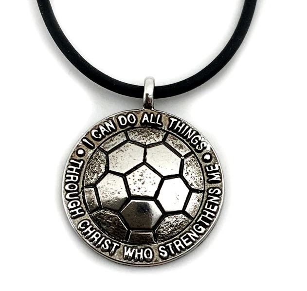Soccer Gunmetal Necklace