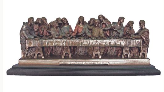 14"x6" Bronze Last Supper Statue