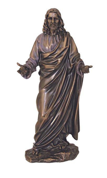 12" Bronze Welcoming Christ Statue