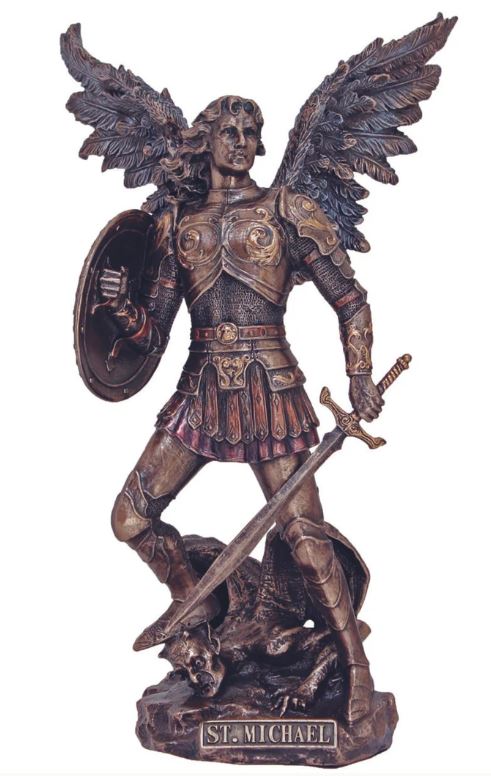 12.75" Bronze St. Michael Archangel Statue