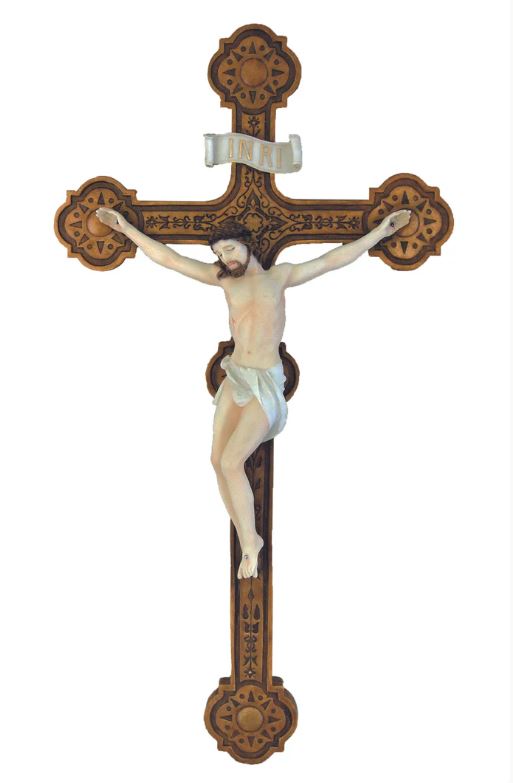 20" Hanging Ornate Crucifix