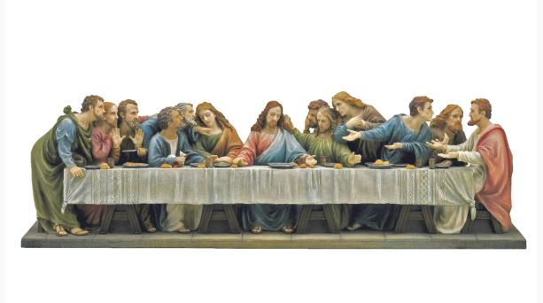 29x7x8" Large Last Supper Color Statue