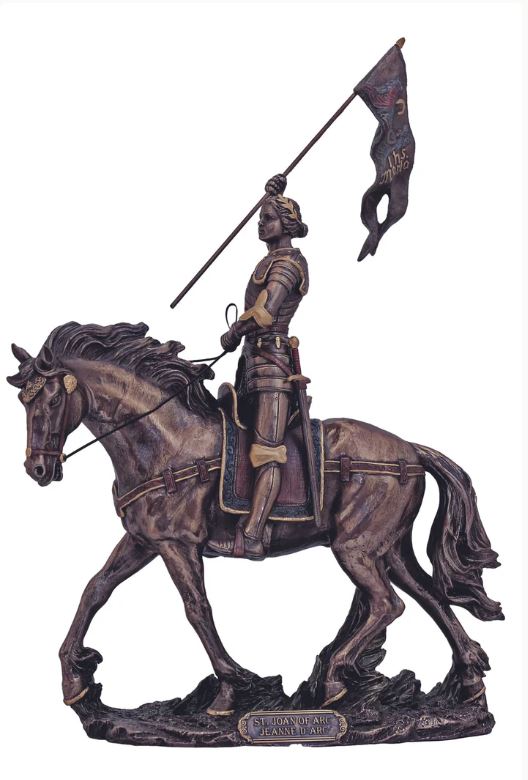 10x11" St. Joan of Arc in Cold Cast Bronze Statue