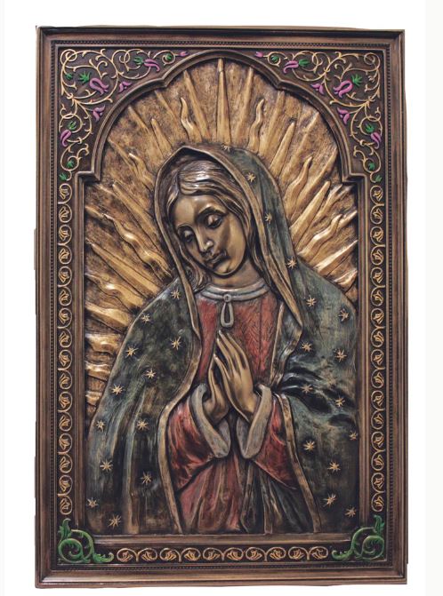 9" Bronze Our Lady of Guadalupe Plaque
