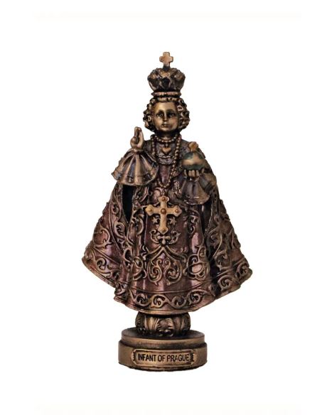3.5" Infant of Prague in Cold Cast Bronze Statue