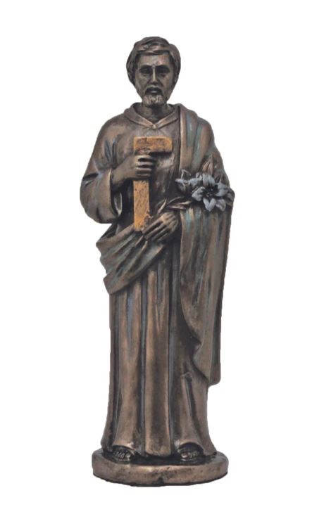 5" St. Joseph the Worker in Cold Cast Bronze Statue