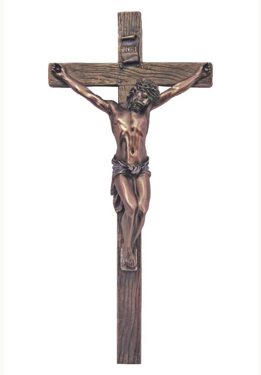 13" Crucifix in Cold Cast Bronze