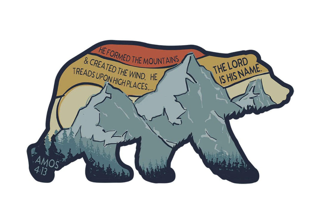 Mountain Bear Vinyl Sticker