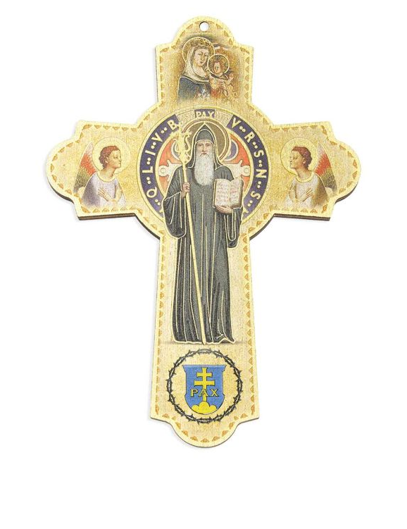 6" Saint Benedict Wooden Wall Cross