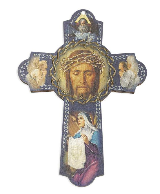 6" Holy Face of Jesus Wooden Wall Cross