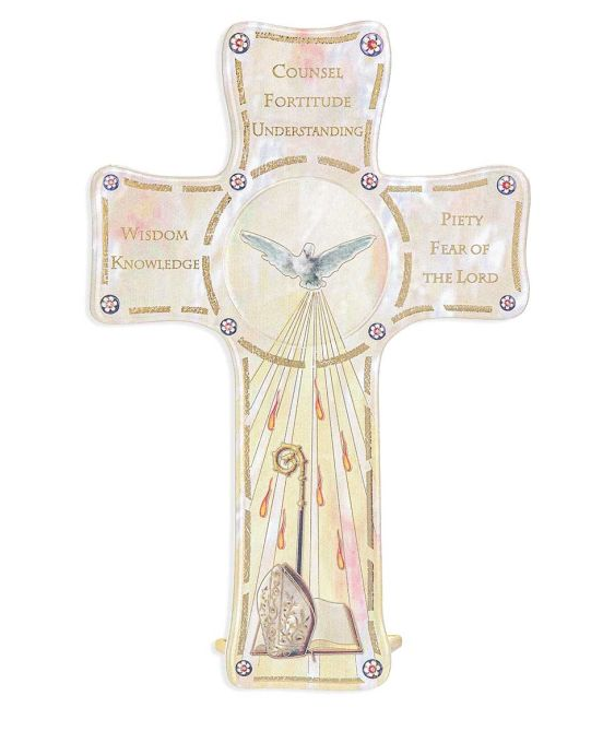 6" Pearlized Confirmation Cross