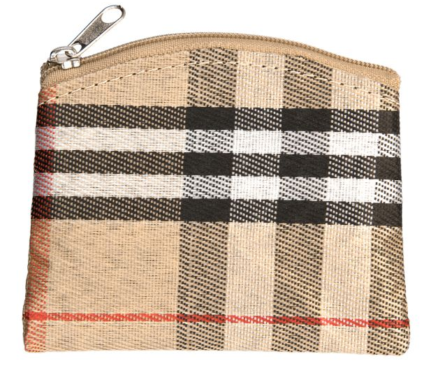 Tan Tartan Plaid Rosary Case