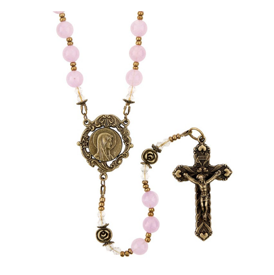 8mm Pink Opal Jade Healing Waters Rosary