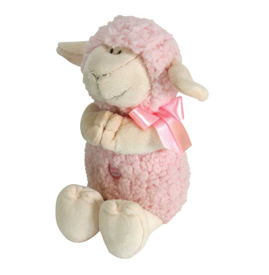 11" Praying Lamb Plush - Pink