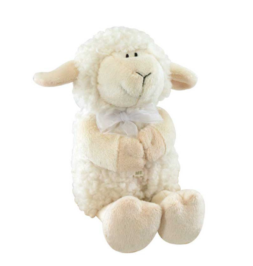 11" Praying Hands Lamb Plush - White