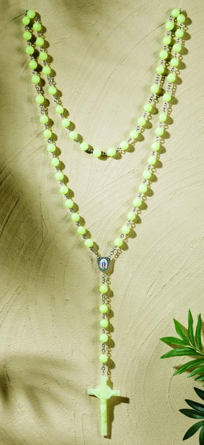 63" Our Lady of Grace Glow wall rosary