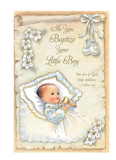 As You Baptize Your Little Boy Card