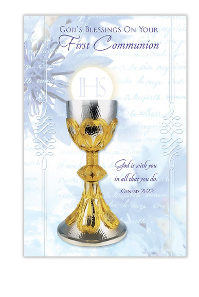 God's Blessings on Your First Communion Card