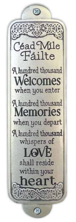 Céad Míle Fáilte Home Blessing Plaque