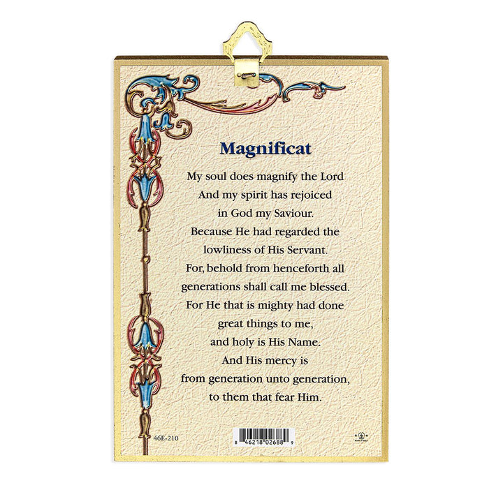 4" x 6" Our Lady of Lourdes Magnificat Mosaic Plaque