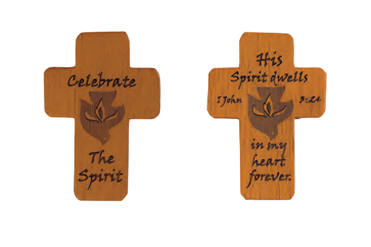 Celebrate The Spirit Wood Pocket Cross