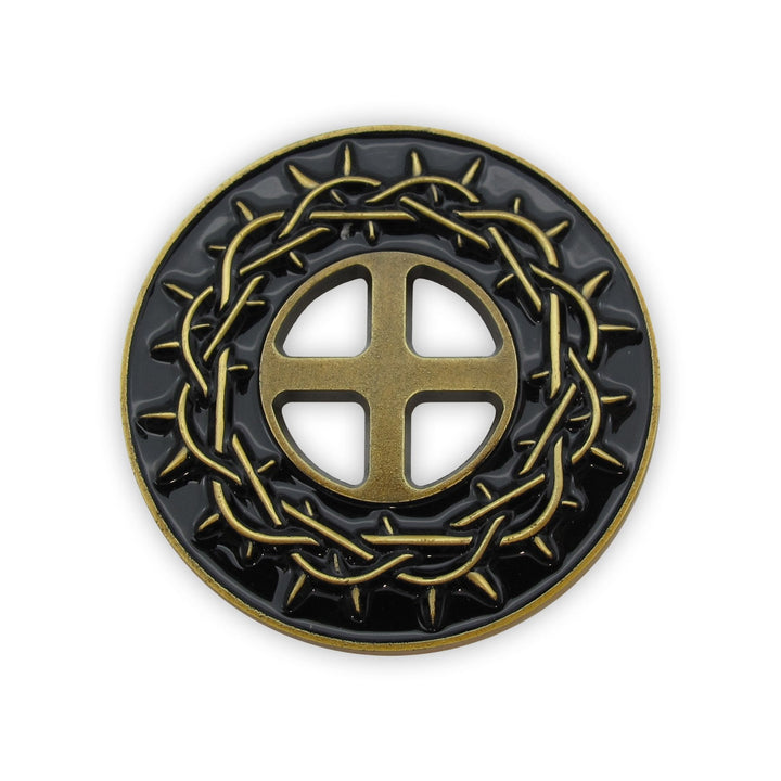 Crown of Thorns Antique Gold Plated Challenge Coin - Isaiah 53:5