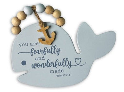 Wonderfully Made Whale Door Hanger