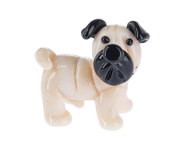 Mini Pug Glass Figurine