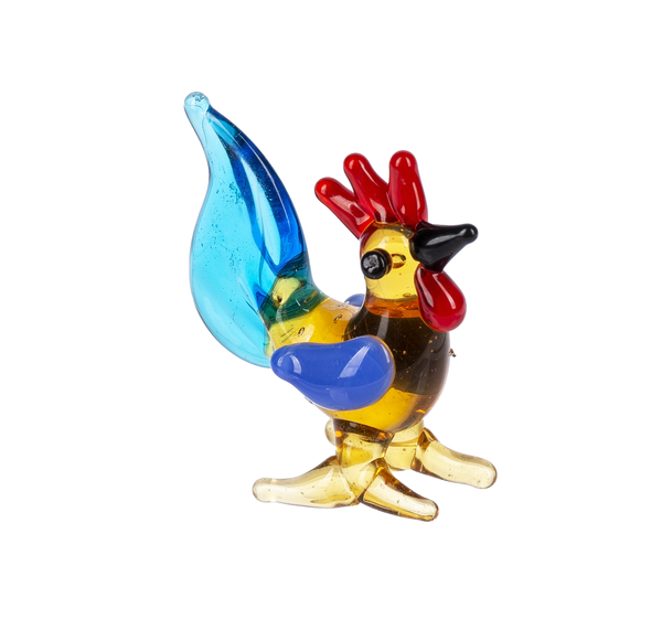 .75" Miniature World Glass Rooster