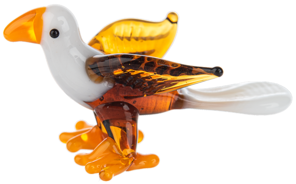 1" Miniature World Glass Bald Eagle
