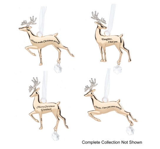 3.5" Oh deer, Christmas is here! Ornaments